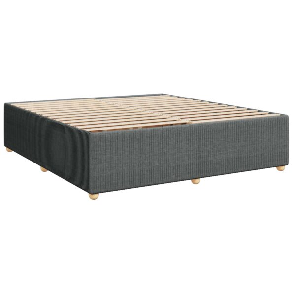 vidaXL LED boxspring posteľ s matracom Tmavosivá 180 x 200 cm Látka – Obrázok 6