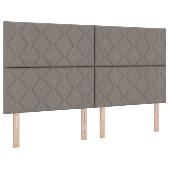 vidaXL LED boxspring posteľ s matracom Sivohnedá 180 x 200 cm Látka – Obrázok 5