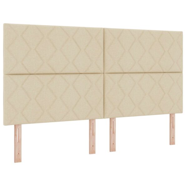vidaXL LED boxspring posteľ s matracom Krémová 180 x 200 cm Látka – Obrázok 5