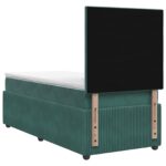vidaXL LED boxspring posteľ s matracom Tmavozelená 80 x 200 cm Zamat – Obrázok 9