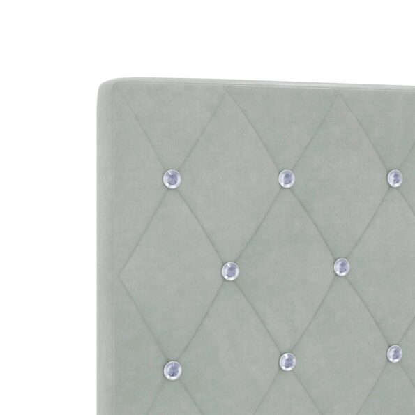 vidaXL LED boxspring posteľ s matracom Svetlosivá 90 x 190 cm Zamat – Obrázok 10