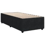 vidaXL LED boxspring posteľ s matracom Čierna 90 x 190 cm Zamat – Obrázok 6