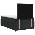 vidaXL LED boxspring posteľ s matracom Čierna 120 x 190 cm Zamat – Obrázok 9