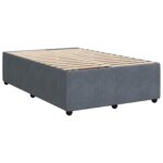 vidaXL LED boxspring posteľ s matracom Tmavosivá 120 x 200 cm Zamat – Obrázok 6