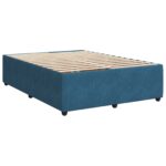 vidaXL LED boxspring posteľ s matracom Modrá 140 x 190 cm Zamat – Obrázok 6