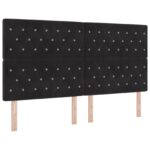 vidaXL LED boxspring posteľ s matracom Čierna 180 x 200 cm Zamat – Obrázok 5