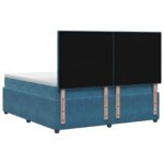 vidaXL LED boxspring posteľ s matracom Modrá 200 x 200 cm Zamat – Obrázok 9
