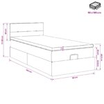 vidaXL Polohovací postel s matrací Sivohnedá 90 x 190 cm Látka – Obrázok 12