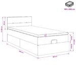 vidaXL Polohovací postel s matrací Krémová 100 x 200 cm Látka – Obrázok 12