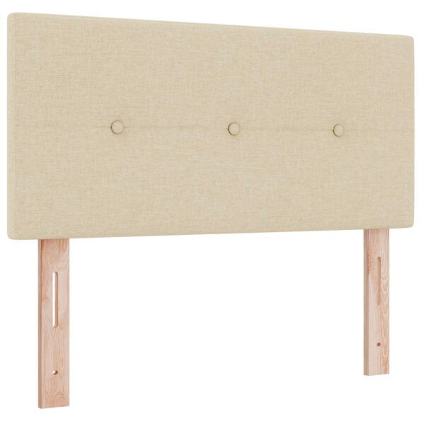 vidaXL Polohovací postel s matrací Krémová 120 x 190 cm Látka – Obrázok 4