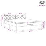 vidaXL Polohovací postel s matrací Modrá 160 x 200 cm Látka – Obrázok 12