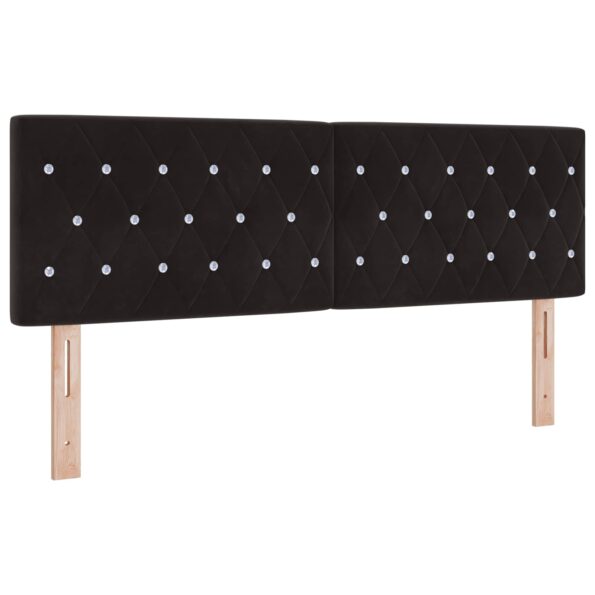 vidaXL Polohovací postel s matrací Čierna 140 x 200 cm Zamat – Obrázok 4