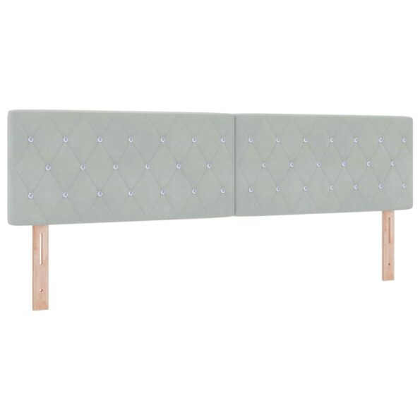 vidaXL Polohovací postel s matrací Svetlosivá 180 x 200 cm Zamat – Obrázok 4