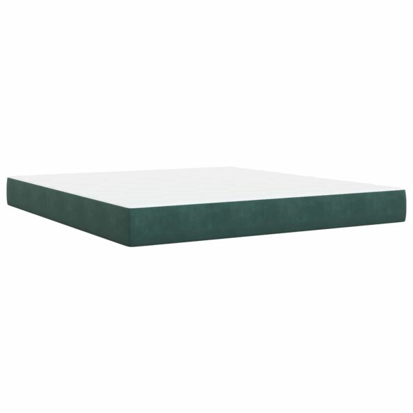 vidaXL Polohovací postel s matrací Tmavozelená 180 x 200 cm Zamat – Obrázok 6