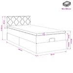 vidaXL Polohovací postel s matrací Ružová 90 x 190 cm Zamat – Obrázok 12