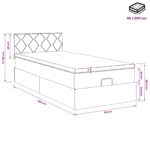 vidaXL Polohovací postel s matrací Ružová 90 x 200 cm Zamat – Obrázok 12