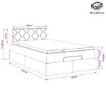 vidaXL Polohovací postel s matrací Tmavomodrá 120 x 200 cm Zamat – Obrázok 12