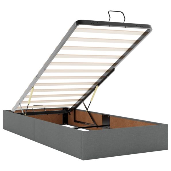 vidaXL Ottoman posteľ s matracom a LED Tmavosivá 90 x 200 cm Látka – Obrázok 4