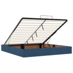 vidaXL Ottoman posteľ s matracom a LED Modrá 180 x 200 cm Látka – Obrázok 6