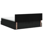 vidaXL Ottoman posteľ s matracom a LED Čierna 200 x 200 cm Látka – Obrázok 10