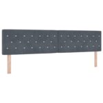 vidaXL Ottoman posteľ s matracom a LED Tmavosivá 200 x 200 cm Zamat – Obrázok 5
