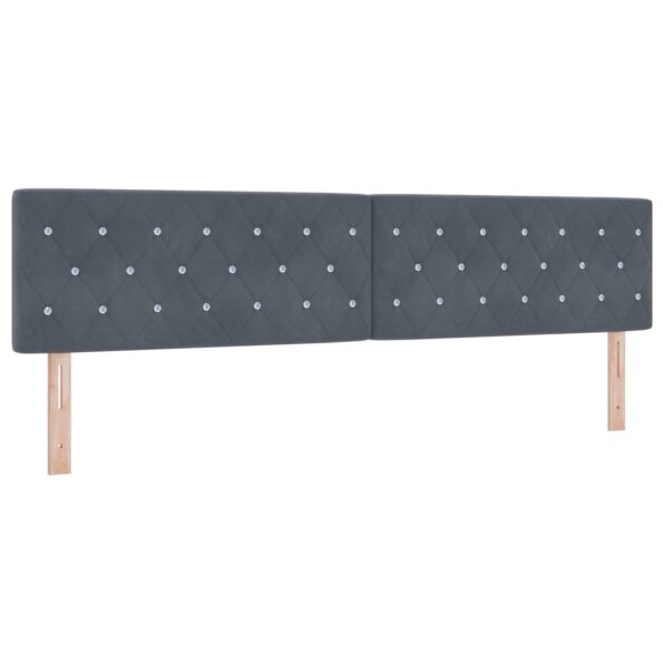 vidaXL Ottoman posteľ s matracom a LED Tmavosivá 200 x 200 cm Zamat – Obrázok 5