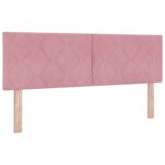 vidaXL Ottoman posteľ s matracom a LED Ružová 140 x 190 cm Zamat – Obrázok 5
