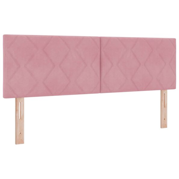 vidaXL Ottoman posteľ s matracom a LED Ružová 140 x 190 cm Zamat – Obrázok 5