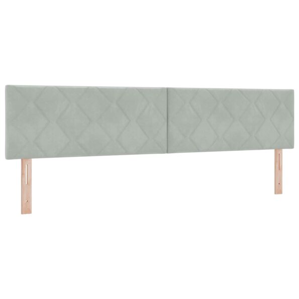 vidaXL Ottoman posteľ s matracom a LED Svetlosivá 200 x 200 cm Zamat – Obrázok 5