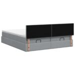 vidaXL Ottoman posteľ s matracom a LED Svetlosivá 180 x 200 cm Látka – Obrázok 10