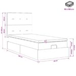 vidaXL Polohovací postel s matrací Modrá 90 x 190 cm Látka – Obrázok 12