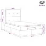 vidaXL Polohovací postel s matrací Svetlosivá 120 x 190 cm Látka – Obrázok 12