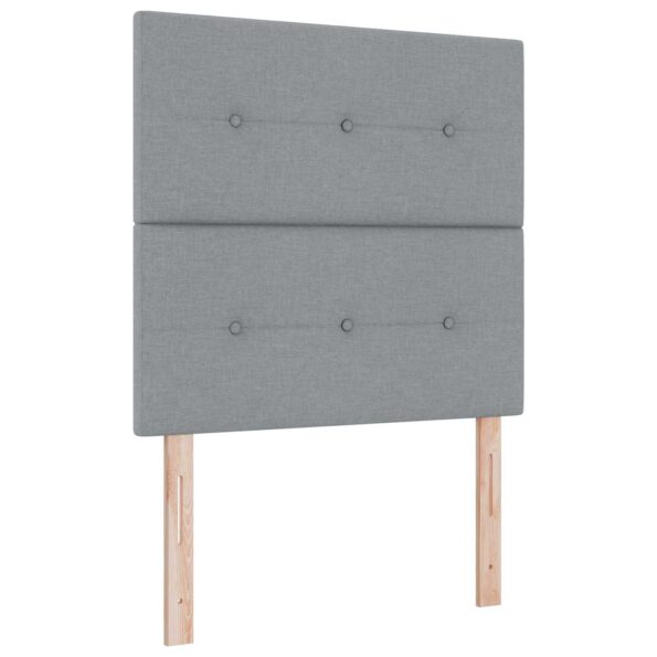 vidaXL Polohovací postel s matrací Svetlosivá 120 x 190 cm Látka – Obrázok 4