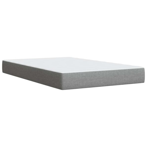 vidaXL Polohovací postel s matrací Svetlosivá 120 x 190 cm Látka – Obrázok 7