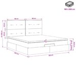 vidaXL Polohovací postel s matrací Modrá 180 x 200 cm Látka – Obrázok 12