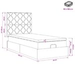 vidaXL Polohovací postel s matrací Modrá 90 x 190 cm Látka – Obrázok 12
