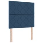 vidaXL Polohovací postel s matrací Modrá 90 x 190 cm Látka – Obrázok 4