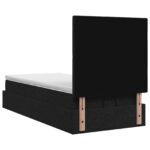 vidaXL Polohovací postel s matrací Čierna 90 x 200 cm Látka – Obrázok 9
