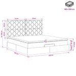 vidaXL Polohovací postel s matrací Čierna 140 x 190 cm Látka – Obrázok 12