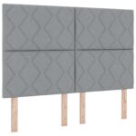 vidaXL Polohovací postel s matrací Svetlosivá 140 x 200 cm Látka – Obrázok 4