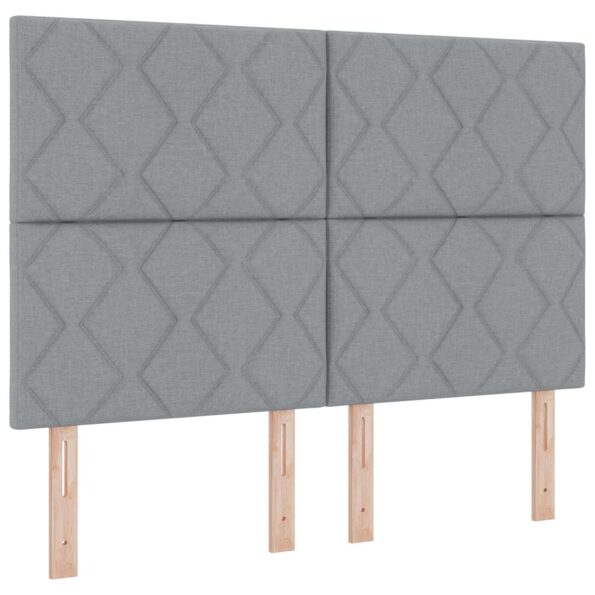 vidaXL Polohovací postel s matrací Svetlosivá 140 x 200 cm Látka – Obrázok 4