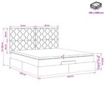 vidaXL Polohovací postel s matrací Modrá 140 x 200 cm Látka – Obrázok 12