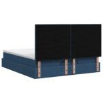 vidaXL Polohovací postel s matrací Modrá 140 x 200 cm Látka – Obrázok 9