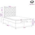 vidaXL Polohovací postel s matrací Tmavomodrá 120 x 200 cm Zamat – Obrázok 12