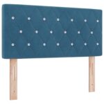 vidaXL Polohovací postel s matrací Tmavomodrá 120 x 200 cm Zamat – Obrázok 4