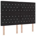 vidaXL Polohovací postel s matrací Čierna 160 x 200 cm Zamat – Obrázok 4