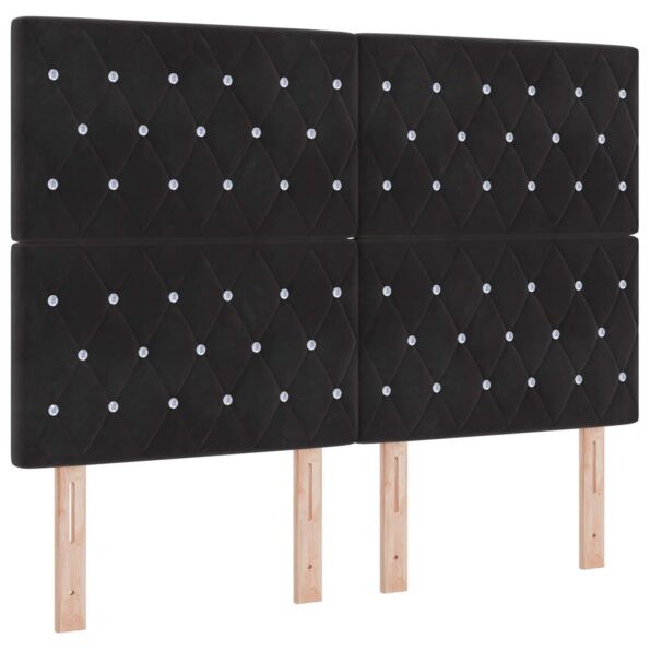 vidaXL Polohovací postel s matrací Čierna 160 x 200 cm Zamat – Obrázok 4