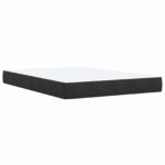 vidaXL Polohovací postel s matrací Čierna 160 x 200 cm Zamat – Obrázok 6