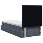vidaXL Polohovací postel s matrací Tmavosivá 90 x 200 cm Zamat – Obrázok 9