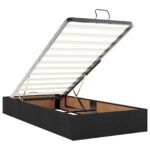vidaXL Ottoman posteľ s matracom a LED Čierna 100 x 200 cm Látka – Obrázok 6
